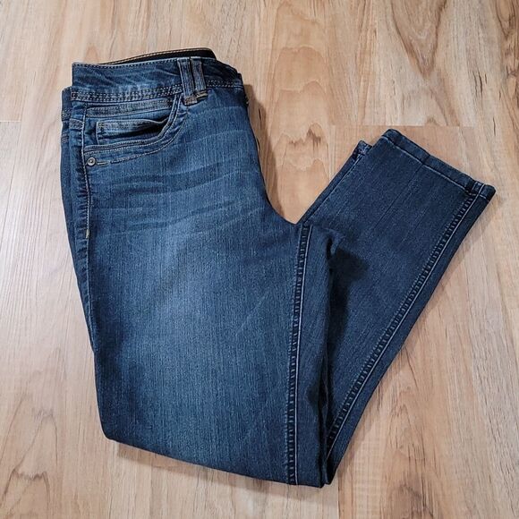 💛Democracy Dark Blue Ab Technology Skinny Jeans Size 10/30 - Picture 1 of 9